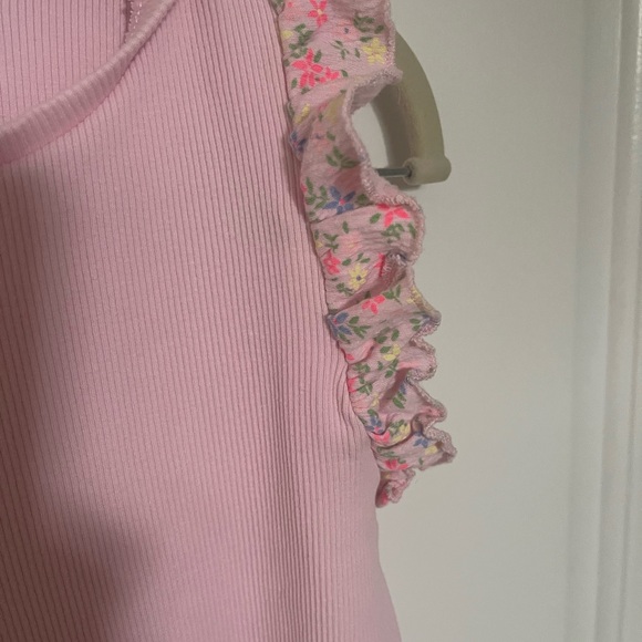 Zara Ruffled Pink Tank Top - Picture 3 of 3